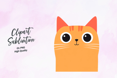 Flat Face Cat with Big Eyes Clipart Product Image 1