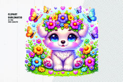 Puppy With Flower Crown &amp; Butterflies Product Image 1