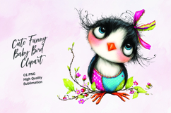 Cute Funny Baby Birds Clipart Sublimation PNG Product Image 1