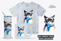 Sarcastic funny cat clipart sublimation png Product Image 1