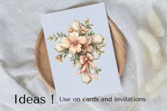 Floral Easter Cross Clipart PNG Christian Faith Art Product Image 3