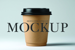 Brown paper coffee cup mockup Product Image 1