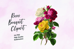 Rose Bouquet Clipart Sublimation PNG Product Image 1