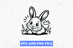 Cute bunny SVG Design for T-Shirts and Mugs Product Image 1