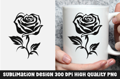 Rose black outline clipart Product Image 1
