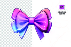 Valentines Day bow clipart, glitter bow clipart sublimation Product Image 1