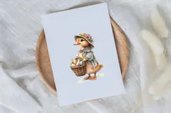 Easter Duck Clipart | Cute Vintage Farm Animal PNG Product Image 3