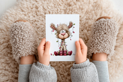 Whimsical Christmas Llama BUNDLE| Cute Holiday Llama PNG Product Image 2