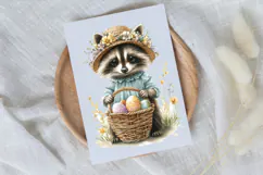 Easter Raccoon Clipart | Cute Vintage Animal PNG File Product Image 3