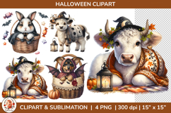 Cute Halloween Autumn Farm Animals Sublimation Bundle Product Image 4