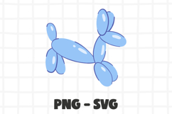 Blue Balloon Dog Clipart Balloon PNG SVG Product Image 1