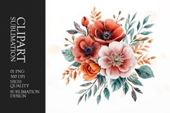 Watercolor wedding flower clipart Product Image 1