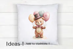 Cute Teddy Bear Birthday Balloon Clipart PNG for Decorations Product Image 4