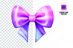 Valentines Day bow clipart, glitter bow clipart sublimation Product Image 1