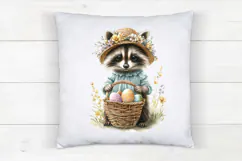 Easter Raccoon Clipart | Cute Vintage Animal PNG File Product Image 4