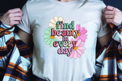 Positive saying quote with flower t-shirt sublimation png Product Image 1