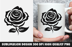 Rose black outline clipart Product Image 1