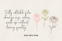 Minimal Botanical Flower SVG Bundle, Thin Line Floral PNG Product Image 4