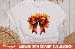 Autumn bow watercolor clipart sublimation Product Image 1