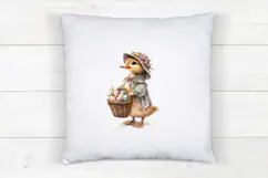 Easter Duck Clipart | Cute Vintage Farm Animal PNG Product Image 4