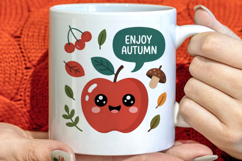 Cute Autumn Season Welcome Clipart PNG Product Image 1
