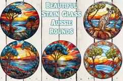 Stain Glass Aussie Nature Sublimation Product Image 1