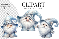 Magical Winter Gnome Clipart PNG Product Image 1