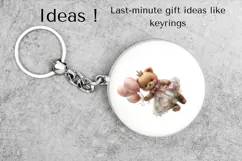 Cute Birthday Teddy Bear Clipart PNG for Cards & Invitations Product Image 5