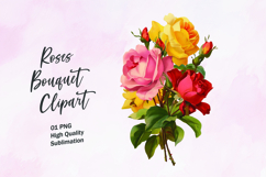 Rose Bouquet Clipart Sublimation PNG Product Image 1
