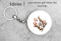 Cute Bunny and Mouse with Balloons Birthday Clipart PNG Art Product Image 5