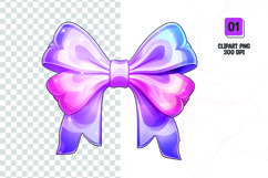 Valentines Day bow clipart, glitter bow clipart sublimation Product Image 1