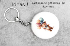 Cute Teddy Bear Birthday Balloon Clipart PNG for Invitations Product Image 5