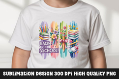Back to school watercolor clipart sublimation design Product Image 1
