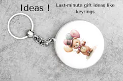 Cute Teddy Bear Birthday Balloon Clipart PNG for Decorations Product Image 5