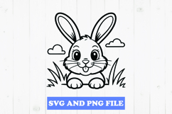 Cute bunny SVG Design for T-Shirts and Mugs Product Image 1