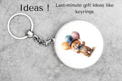 Cute Teddy Bear Birthday Clipart PNG for Cards & Invitations Product Image 5