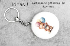 Cute Teddy Bear Birthday Balloon Clipart PNG for Decorations Product Image 5