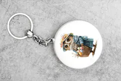 Easter Owl Clipart | Cute Vintage Animal PNG for Crafts Product Image 5
