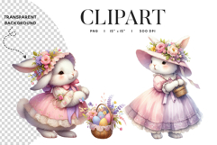 Easter Bunny Clipart PNG Product Image 1