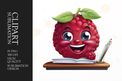 Cute Strawberry cartoon character clipart sublimation png Product Image 1