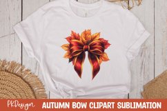 Autumn bow watercolor clipart sublimation Product Image 1