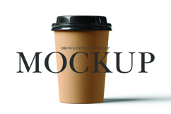 Brown paper coffee cup mockup Product Image 1