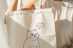 Funny Cat SVG Set 32 Designs Doodle Clipart Lazy Cat PNG EPS Product Image 6