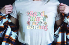 Positive saying quote with flower t-shirt sublimation png Product Image 1