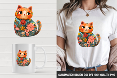 Autumn Fox Cat Watercolor Clipart Sublimation PNG Product Image 1