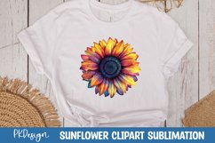 Vibrant Sunflower Watercolor Clipart Sublimation Product Image 1
