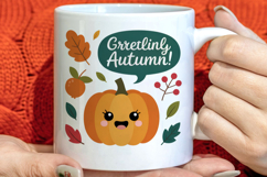 Cute Autumn Season Welcome Clipart PNG Product Image 1