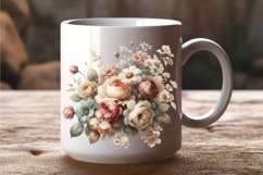Vintage Flowers Watercolor Floral Clipart Product Image 2
