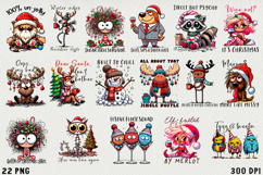 Funny Christmas Quote Clipart Sublimation PNG Product Image 1