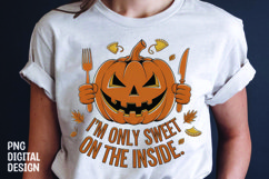 Fall Sarcastic Quote Pumpkin T-Shirt Sublimation Design Product Image 1